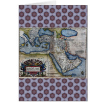 Antique Map of The Middle East Greeting Card