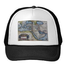 Antique Map of The Middle East Hats
