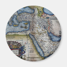 Antique Map of The Middle East Magnet