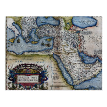 Antique Map of The Middle East Post Cards