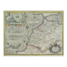 Antique Map of West Africa Postcards