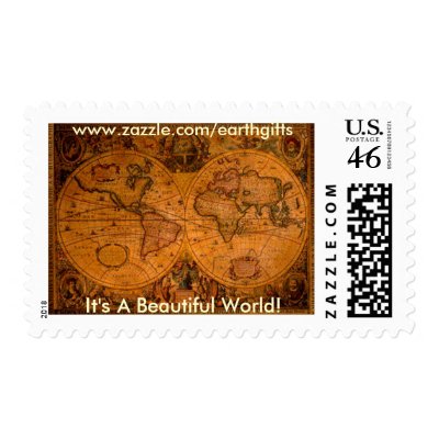 ANTIQUE MAP STAMPS by EarthGifts