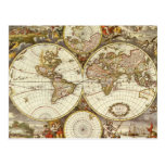 Antique Map Postcard