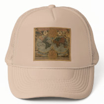 Antique Map Series hats by RavenSpiritPrints Antique Map Series hats