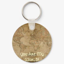Antique Map Series keychains