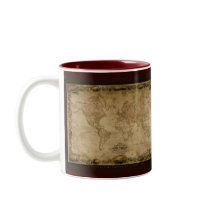 Antique Map Series mugs by RavenSpiritPrints Antique Map Series mugs