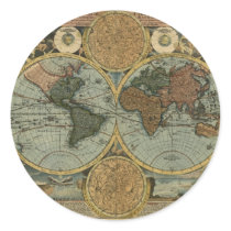 Antique Map Series stickers