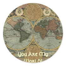 Antique Map Series stickers by RavenSpiritPrints Antique Map Series stickers