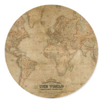 Antique Map Series stickers