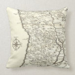 Antique Map Tribes of Israel Unique Vintage Throw Pillow