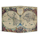 Antique Maps - Orbisgeographica, by GalleryGifts Vinyl Binder
