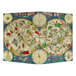 Antique Maps - Star Procession, by GalleryGifts 3 Ring Binder