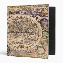 Antique Maps - World Discoveries, by GalleryGifts Vinyl Binder