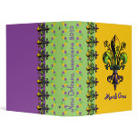 Antique Mardi Gras Fleur 3 Ring Binder