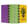 Antique Mardi Gras Fleur 3 Ring Binder