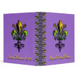 Antique Mardi Gras Fleur 3 Ring Binders