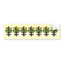 Antique Mardi Gras Fleur Bumper Sticker