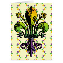 Antique Mardi Gras Fleur Cards