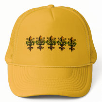 Antique Mardi Gras Fleur Mesh Hat