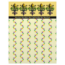 Antique Mardi Gras Fleur Customized Letterhead