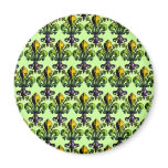 Antique Mardi Gras Fleur Refrigerator Magnet