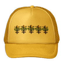 Antique Mardi Gras Fleur Mesh Hat