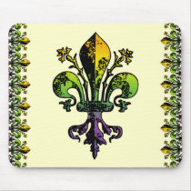 Antique Mardi Gras Fleur Mousepads