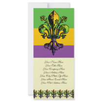 Antique Mardi Gras Fleur Rack Card