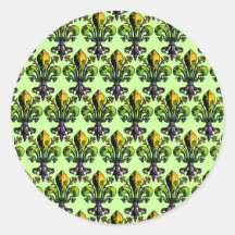 Antique Mardi Gras Fleur Sticker