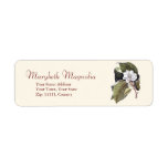 Antique Mark Catesby White Magnolia Engraving Return Address Label