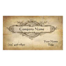 Antique medallion business card
