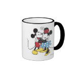 Antique Mickey and Minnie Mouse hugging laughing Mugs