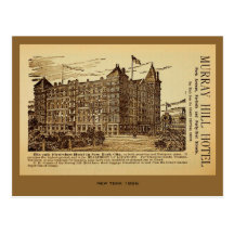 Antique Murray Hill Hotel ad New York City Post Cards