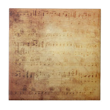 Antique Music Ceramic Tile