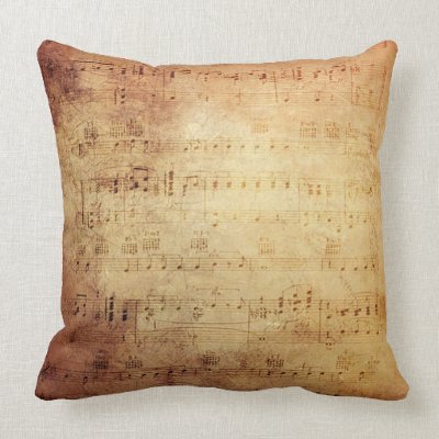 Antique Music Throw Pillows