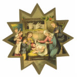 Antique Nativity Christmas Ornament Cut Outs