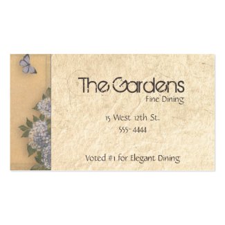 Antique Natural Paper Butterflies and Hydrangeas profilecard