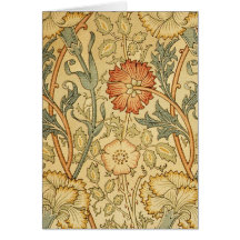 Antique Old Floral Design Greeting Card
