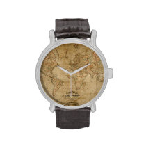 Antique Old World Map History-lover design Watches at Zazzle