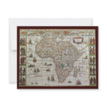 Antique Old World Map of Africa, c. 1635 Custom Announcements