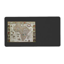 Antique Old World Map of Africa, c. 1635 Custom Shipping Label
