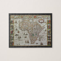 Antique Old World Map of Africa, c. 1635 Jigsaw Puzzle