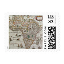 Antique Old World Map of Africa, c. 1635 Stamps