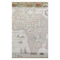 Antique Old World Map of Africa, c. 1635 Custom Stationery