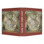 Antique Old World Map of the Americas, 1597 Vinyl Binder