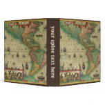 Antique Old World Map of the Americas, 1606 Binders