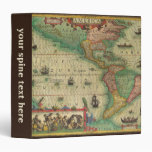 Antique Old World Map of the Americas, 1606 Binders