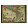 Antique Old World Map of the Americas, 1606 Card