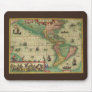 Antique Old World Map of the Americas, 1606 Mouse Pad