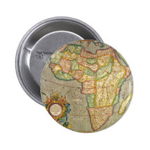 Antique Old World Mercator Map of Africa, 1633 Pins